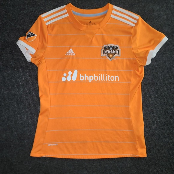 Adidas Houston Dynamo MLS Soccer Jersey Size Medium ClimaCool BHP Billiton